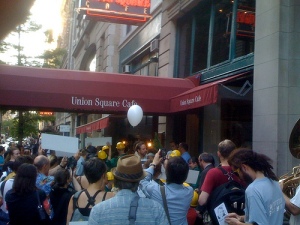 Outside Union Sq Cafe July 2nd
